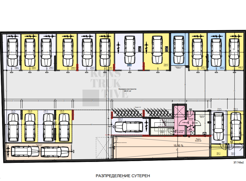garage scheme of samuil building
